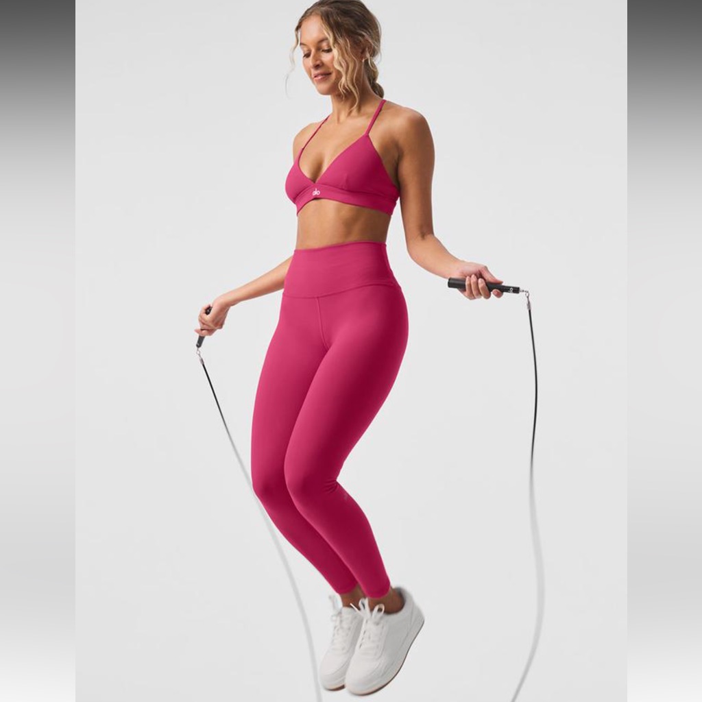 Nwt Alo 7/8 High-Waist Airbrush Legging, Pink Summer Crush, Size Xs